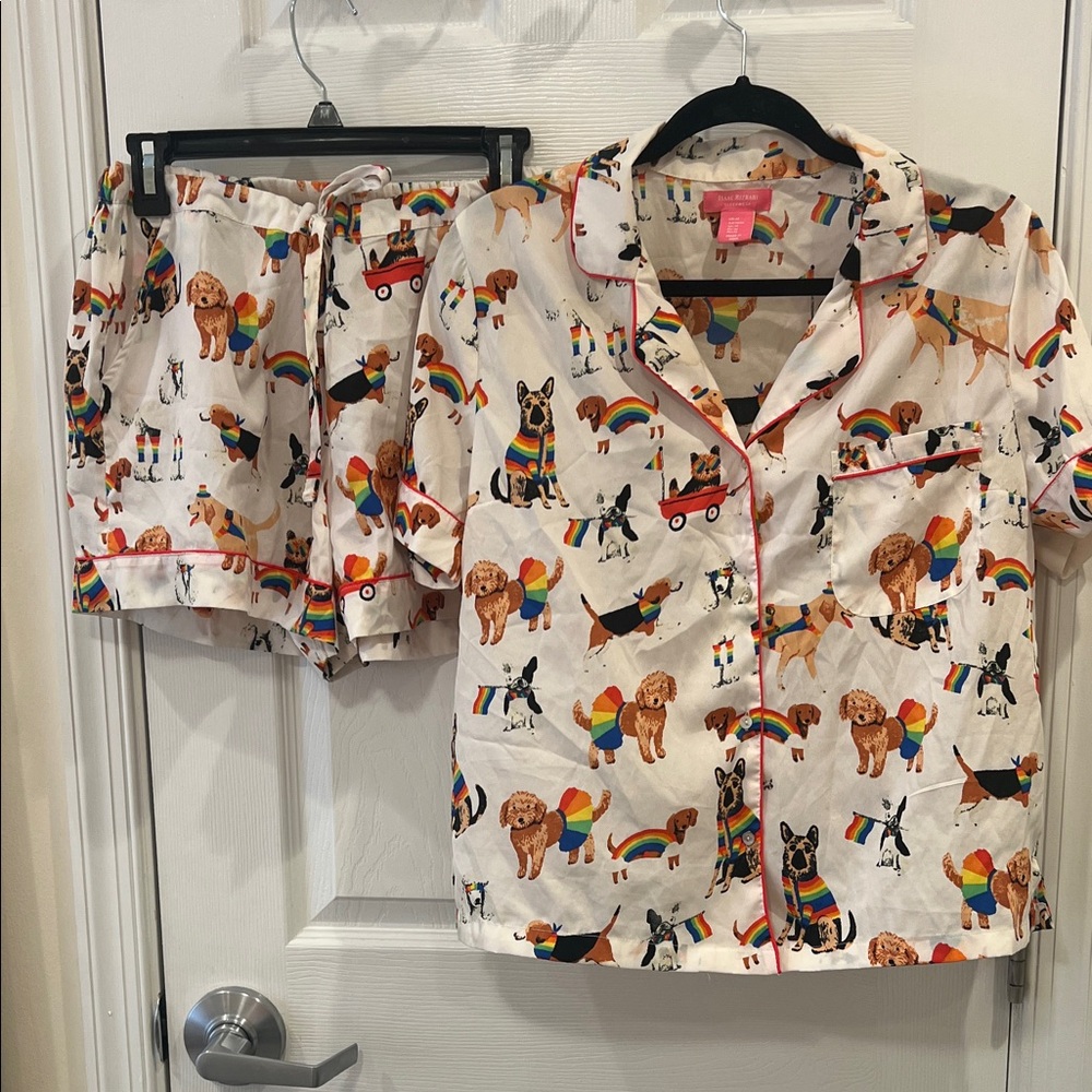 Pajamas with Rainbow Dog Print